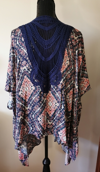 Roffe Accessories Open High Low Kimono One Size - Picture 4 of 8